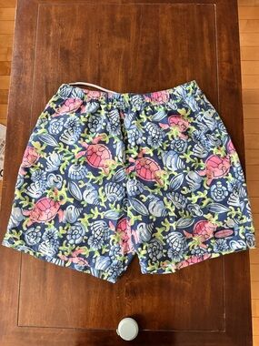 Vineyard Vines Men’s Swim Trunks L | Nautical Turtle Print | Mesh Lined